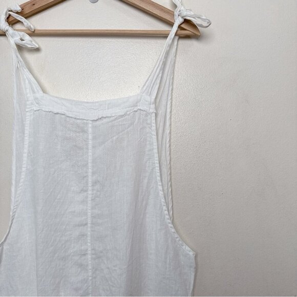 9Seed Womens M/L White Cotton Latigo Cropped Overalls - Picture 5 of 14